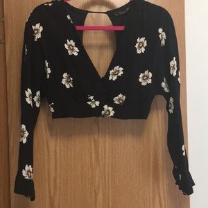 Zara longsleeve crop